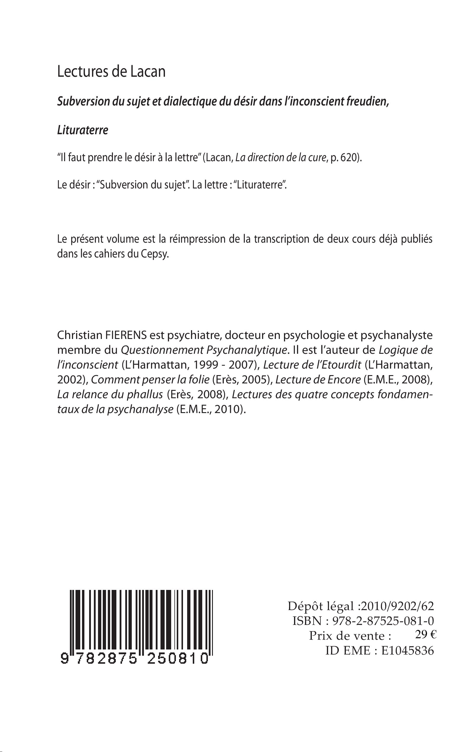 Image verso