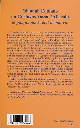 OLAUDAH EQUIANO OU GUSTAVUS VASSA L OLAUDAH EQUIANO OU GUSTAVUS VASSA L