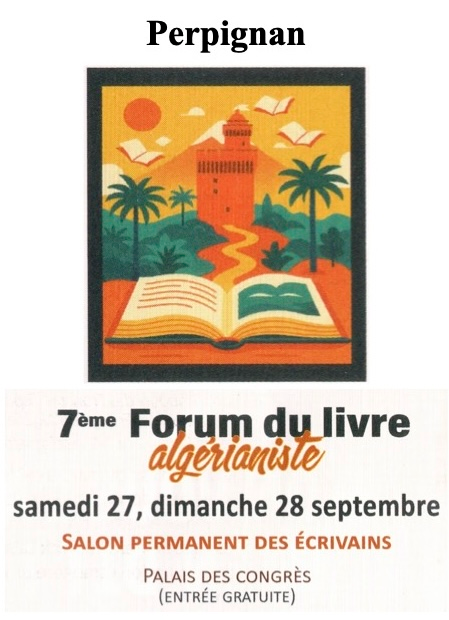Anne-Claude Iger participera au 7e Forum du livre algérianiste où elle présentera ses ouvrages.