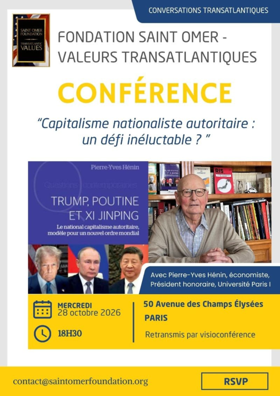 Conférence de Pierre-Yves Hénin : Capitalisme nationaliste autoritaire : un défi inéluctable ?