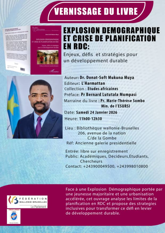 Vernissage du livre "Explosion démgraphique et crise de planification en RDC"