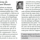 LES DERNIÈRES ACTUALITÉS - La réforme du Parlement libanais