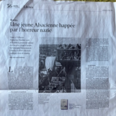 LES DERNIÈRES ACTUALITÉS - Une jeune Alsacienne happée par l'horreur nazie