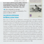 LES DERNIÈRES ACTUALITÉS - Les pièrres précieuses de Marie-Louise Inizan
