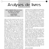 LES DERNIÈRES ACTUALITÉS - Analyses de livres. ADN et globule blanc au secours de l'aliéné