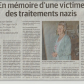 LES DERNIÈRES ACTUALITÉS - En mémoire d'une victime des traitements nazis