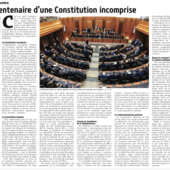 LES DERNIÈRES ACTUALITÉS - Le centenaire d'une constitution incomprise