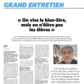 LES DERNIÈRES ACTUALITÉS - On vise le bien-être, mais on n'élève pas les élèves