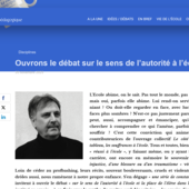 LES DERNIÈRES ACTUALITÉS - Ouvrons le débat sur le sens de l'autorité à l'école