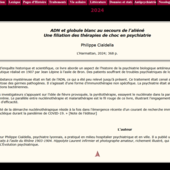LES DERNIÈRES ACTUALITÉS - ADN et globule blanc au secours de l'aliéné Une filiation des thérapies de choc en psychiatrie