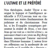 LES DERNIÈRES ACTUALITÉS -  Jean ultime Évangile - L'Appel 