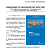 LES DERNIÈRES ACTUALITÉS - Malte et les Maltais, La formation d’une personnalité - STUDIA UBB GEOGRAPHIA