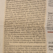 LES DERNIÈRES ACTUALITÉS - Destin d'une fille d'Alsace