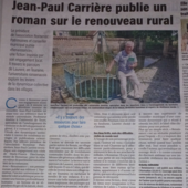 LES DERNIÈRES ACTUALITÉS - Jean-Paul Carrière publie un roman sur le renouveau rural 