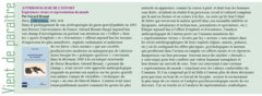 Article de presse sur l'ouvrage Anthropologie de l'effort par Gérard Bruant
