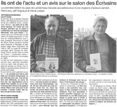 Ouest France du 11 mars 2013 : Landerneau revivra