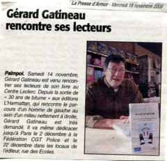Gérard Gatineau rencontre ses lecteurs