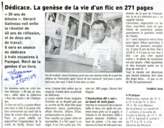 La génèse de la vie d'un flic en 271 pages