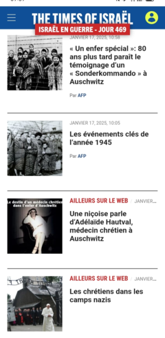 Adélaïde Hautval, une conscience face au mal, citée par The Times of Israël 
