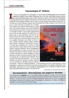 L'actu culturelle : volcanologue 2ème édition