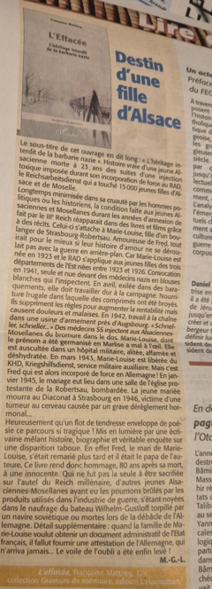 Destin d'une fille d'Alsace