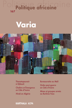 Politique africaine N-167. Varia