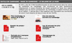 OUTILS DE CAMPAGNE : MADE IN CAMBODGE : LE SALAIRE DE LA FAIM