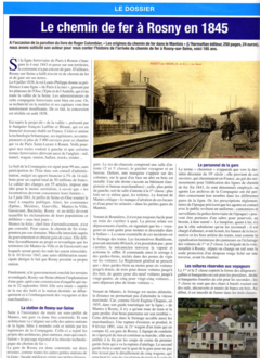Le Chemin de Fer à Rosny en 1845
