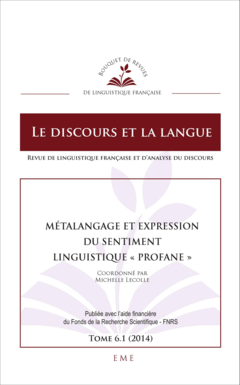 Métalangage et expression du sentiment linguistique 