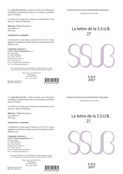 Lettre de la S.S.U.B. 27