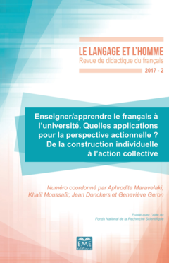 Enseigner/apprendre le français à l'université. Quelles applications pour la perspective actionnelle ?