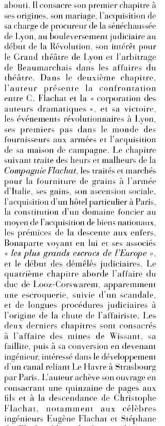 Revue de l'Institut Napoléon - Christophe Flachat (1759-1843). Un affairiste sous Napoléon