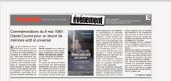 Daniel Couriol, pour un devoir de mémoire actif et universel...
