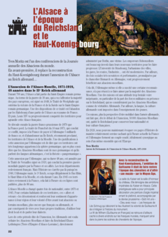 L’Alsace à l’époque du Reichsland et le Haut-Koenigsbourg