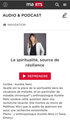 La spiritualité, source de résilience - radio
