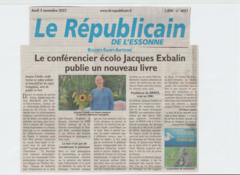 Le conférencier écolo Jacques Exbalin publie un nouveau livre