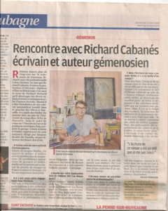 Rencontre avec Richard Cabanés écrivain et auteur gémenosien