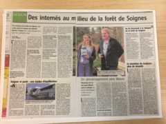 Des internés au milieu de la forêt de Soignes