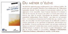 Du métier d'élève