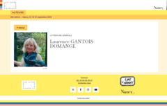 Laurence Gantois-Domange au Livre sur la Place à Nancy 