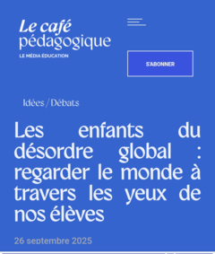 Comprendre le monde à travers les yeux de nos eleves
