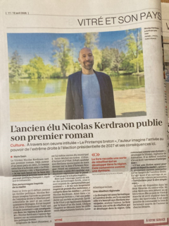 L'ancien élu Nicolas Kerdraon publie son premier roman