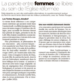 La parole entre femmes se libère au sein de l'Église réformée