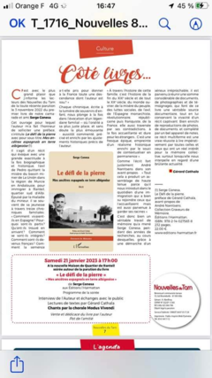 Culture - Côté livres : Le défi de la pierre