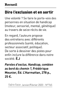 Dire l'exclusion et en sortir