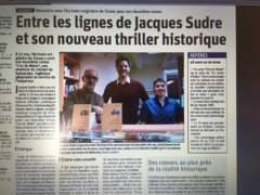 Entre les lignes de Jacques Sudre et son nouveau thriller historique