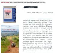 LE CAHIER-CRITIQUE d'Alain-Gabriel MONOT