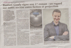 Bastien Gouly signe son 1er roman : un regard sur notre société entre fiction et projection