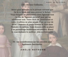 Lettre d'Amélie Nothomb
