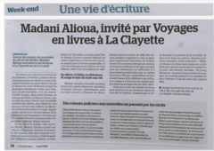 Madanie Alioua, invité par Voyages en livres à La Clayette